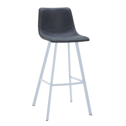Elland 41" Leather Counter Height Barstool with Stainless Steel Legs and Footrest - Elax Furniture