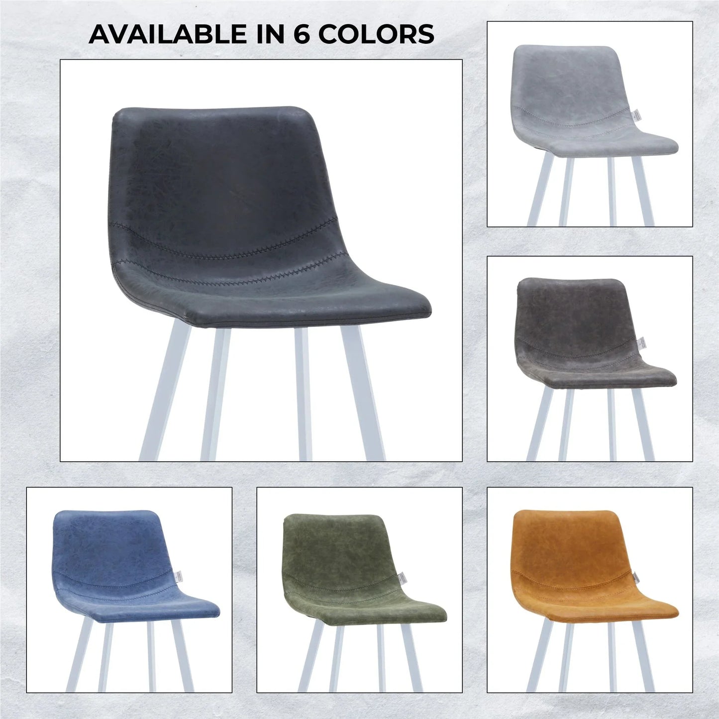 Elland 41" Leather Counter Height Barstool with Stainless Steel Legs and Footrest - Elax Furniture