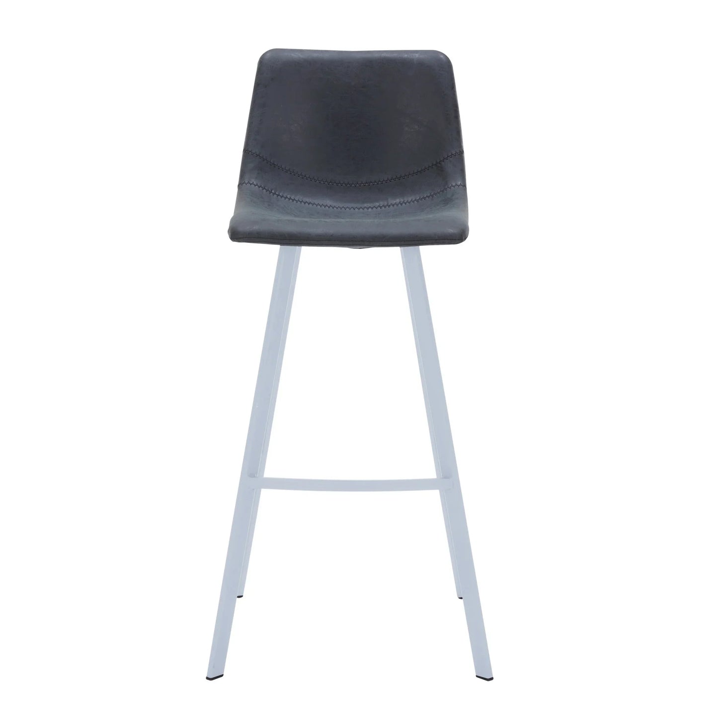 Elland 41" Leather Counter Height Barstool with Stainless Steel Legs and Footrest - Elax Furniture