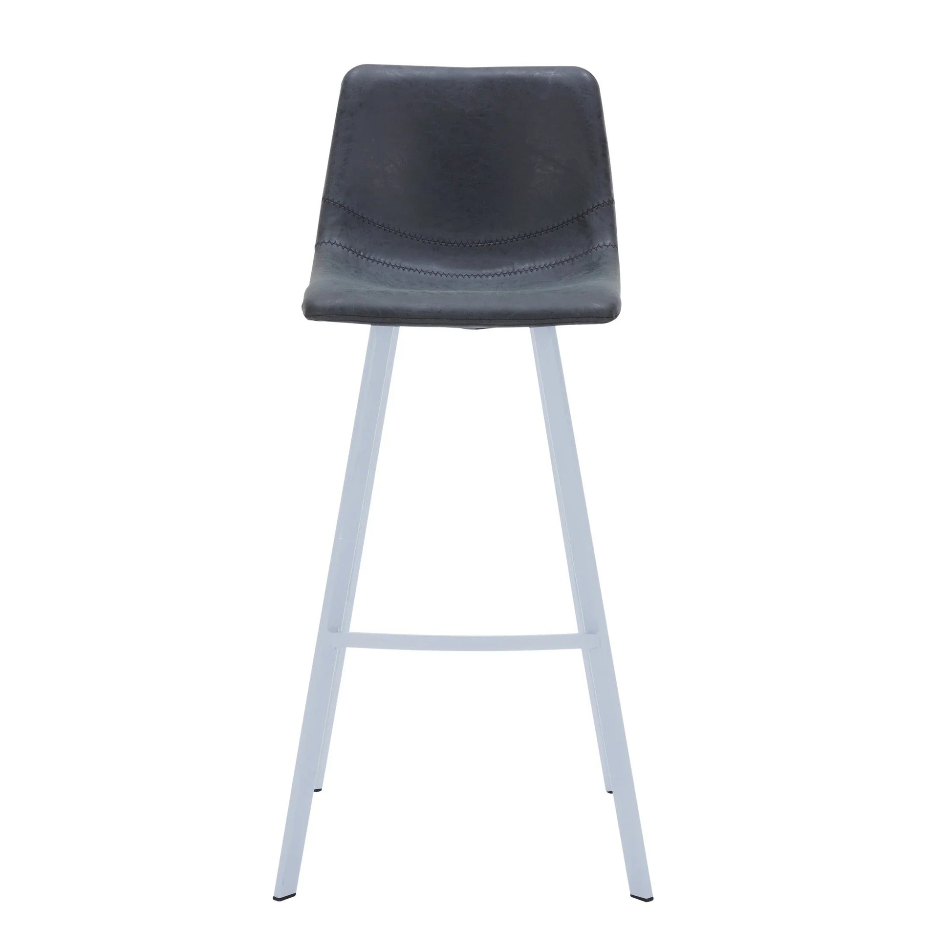 Elland 41" Leather Counter Height Barstool with Stainless Steel Legs and Footrest - Elax Furniture