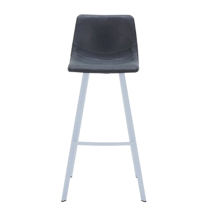 Elland 41" Leather Counter Height Barstool with Stainless Steel Legs and Footrest - Elax Furniture
