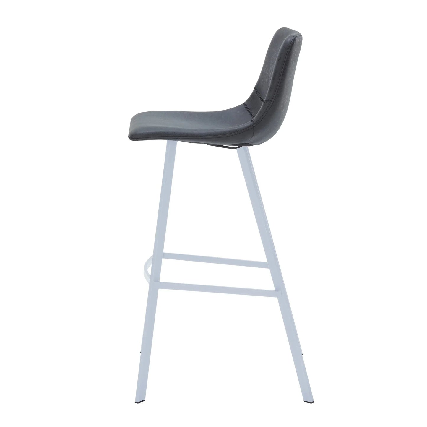 Elland 41" Leather Counter Height Barstool with Stainless Steel Legs and Footrest - Elax Furniture