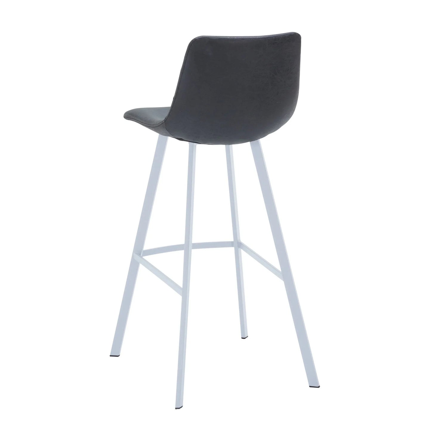 Elland 41" Leather Counter Height Barstool with Stainless Steel Legs and Footrest - Elax Furniture