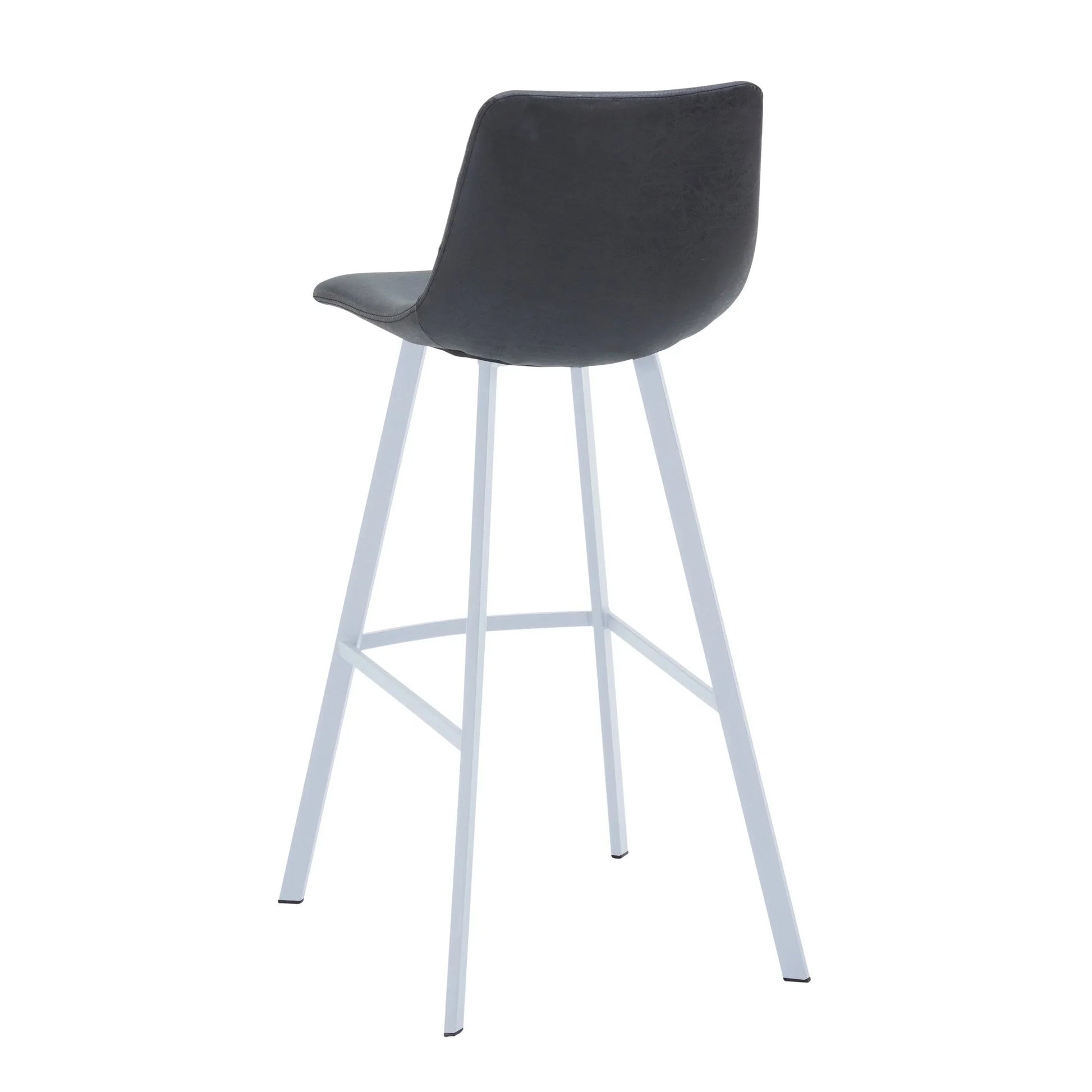 Elland 41" Leather Counter Height Barstool with Stainless Steel Legs and Footrest - Elax Furniture