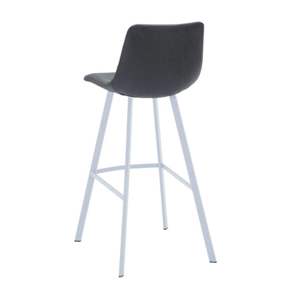 Elland 41" Leather Counter Height Barstool with Stainless Steel Legs and Footrest - Elax Furniture
