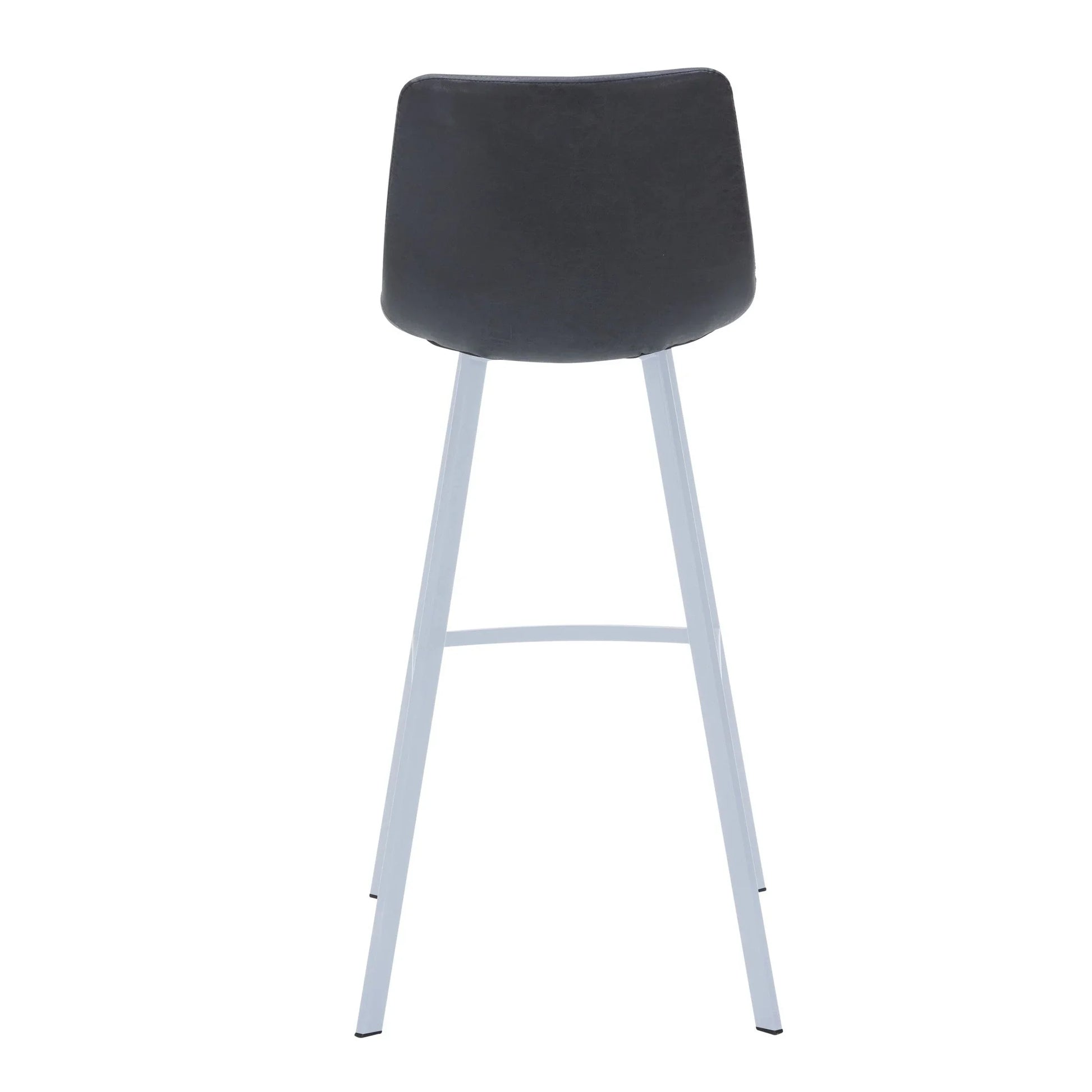 Elland 41" Leather Counter Height Barstool with Stainless Steel Legs and Footrest - Elax Furniture