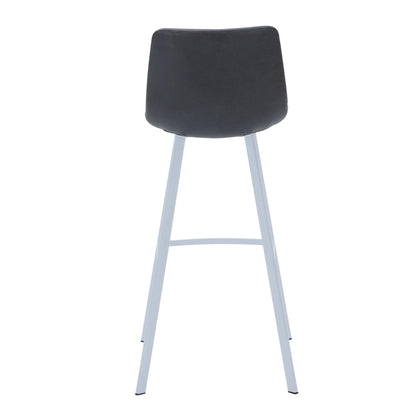 Elland 41" Leather Counter Height Barstool with Stainless Steel Legs and Footrest - Elax Furniture