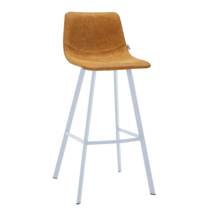 Elland 41" Leather Counter Height Barstool with Stainless Steel Legs and Footrest - Elax Furniture