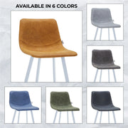 Elland 41" Leather Counter Height Barstool with Stainless Steel Legs and Footrest - Elax Furniture