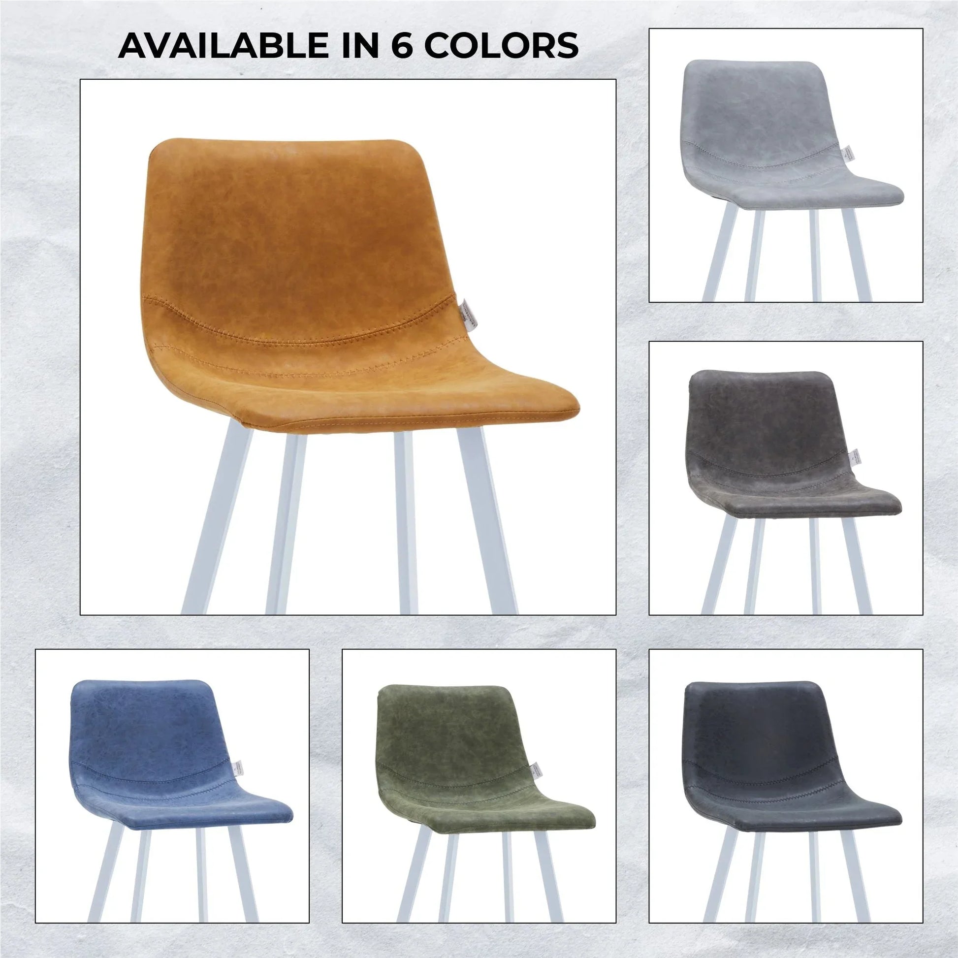 Elland 41" Leather Counter Height Barstool with Stainless Steel Legs and Footrest - Elax Furniture