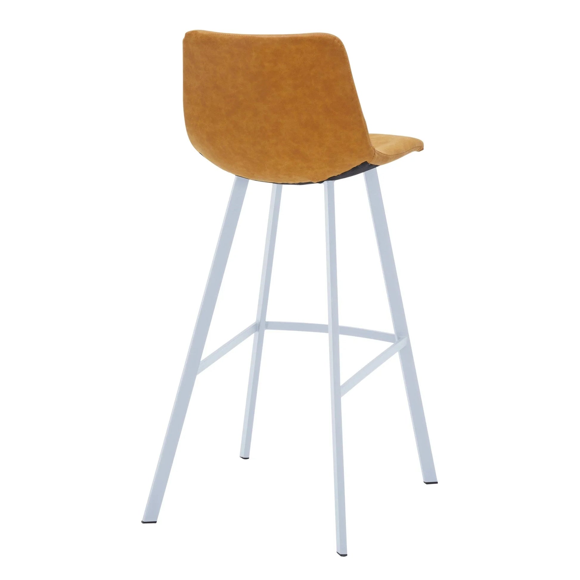 Elland 41" Leather Counter Height Barstool with Stainless Steel Legs and Footrest - Elax Furniture