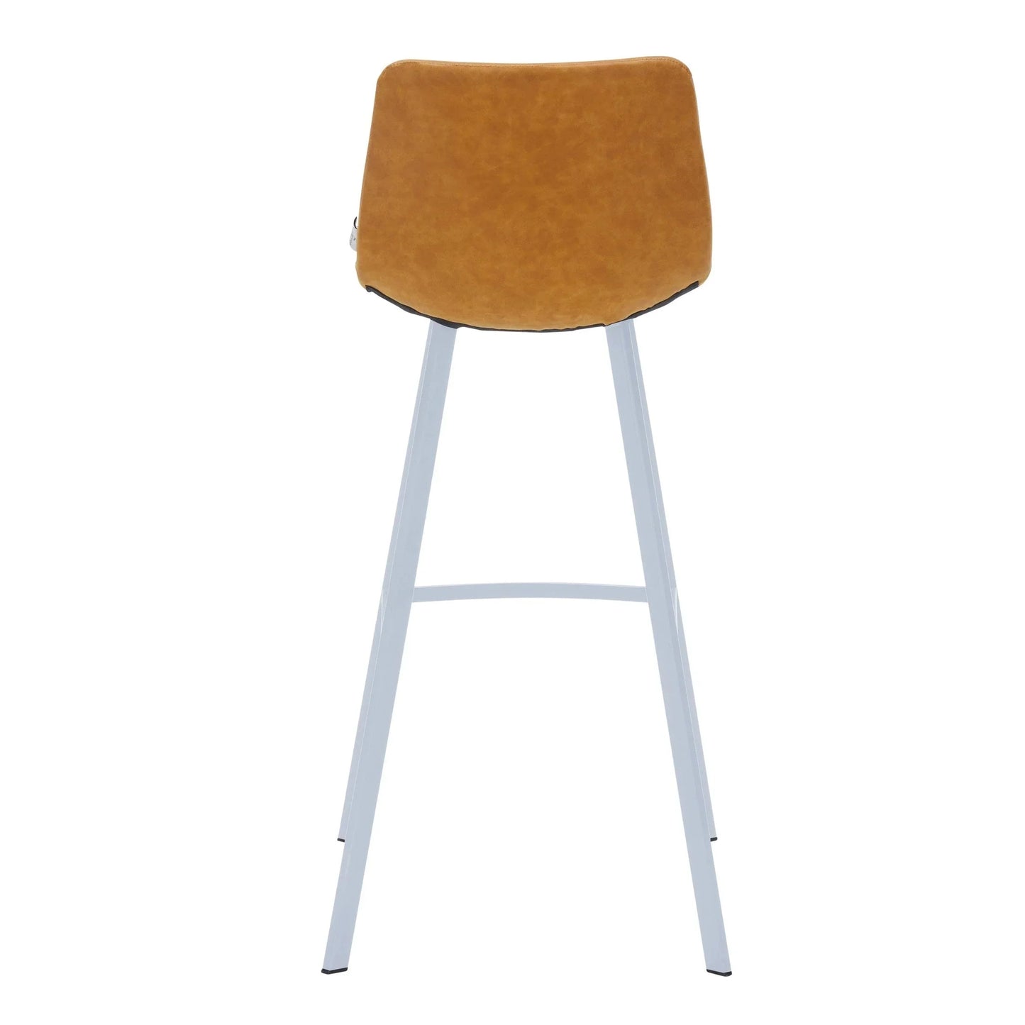 Elland 41" Leather Counter Height Barstool with Stainless Steel Legs and Footrest - Elax Furniture