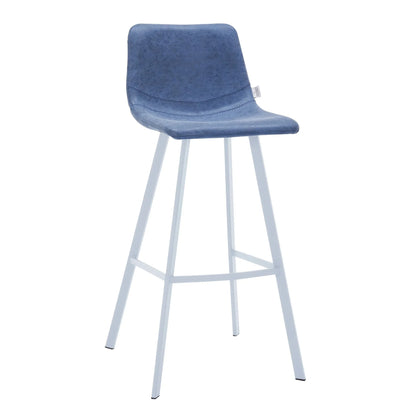 Elland 41" Leather Counter Height Barstool with Stainless Steel Legs and Footrest - Elax Furniture