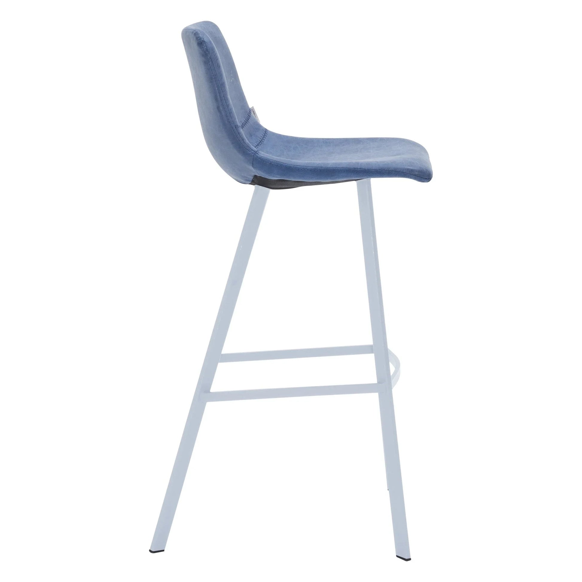 Elland 41" Leather Counter Height Barstool with Stainless Steel Legs and Footrest - Elax Furniture