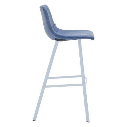 Elland 41" Leather Counter Height Barstool with Stainless Steel Legs and Footrest - Elax Furniture
