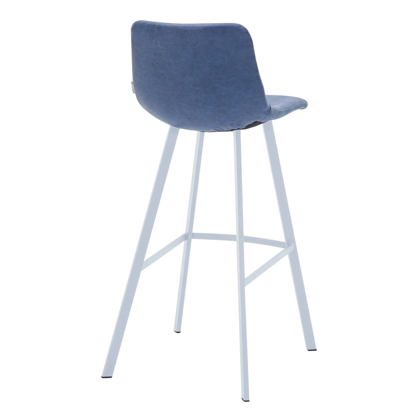 Elland 41" Leather Counter Height Barstool with Stainless Steel Legs and Footrest - Elax Furniture