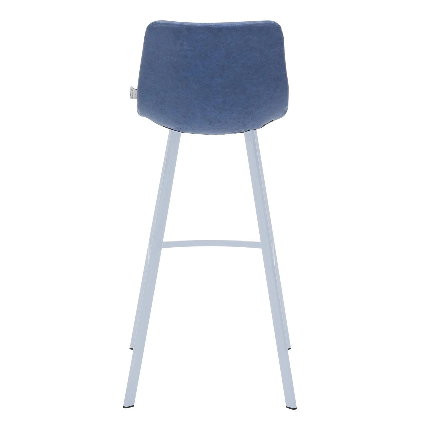 Elland 41" Leather Counter Height Barstool with Stainless Steel Legs and Footrest - Elax Furniture