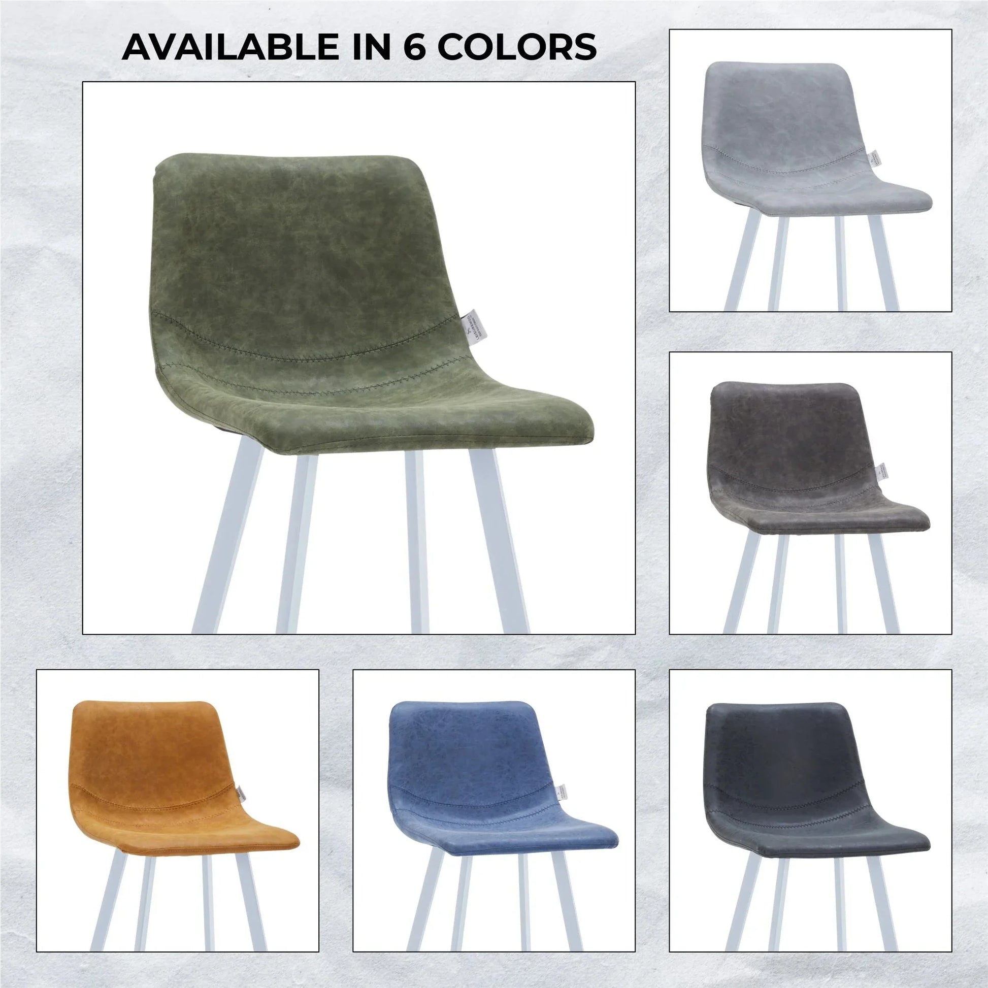 Elland 41" Leather Counter Height Barstool with Stainless Steel Legs and Footrest - Elax Furniture