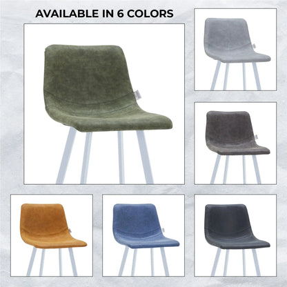 Elland 41" Leather Counter Height Barstool with Stainless Steel Legs and Footrest - Elax Furniture