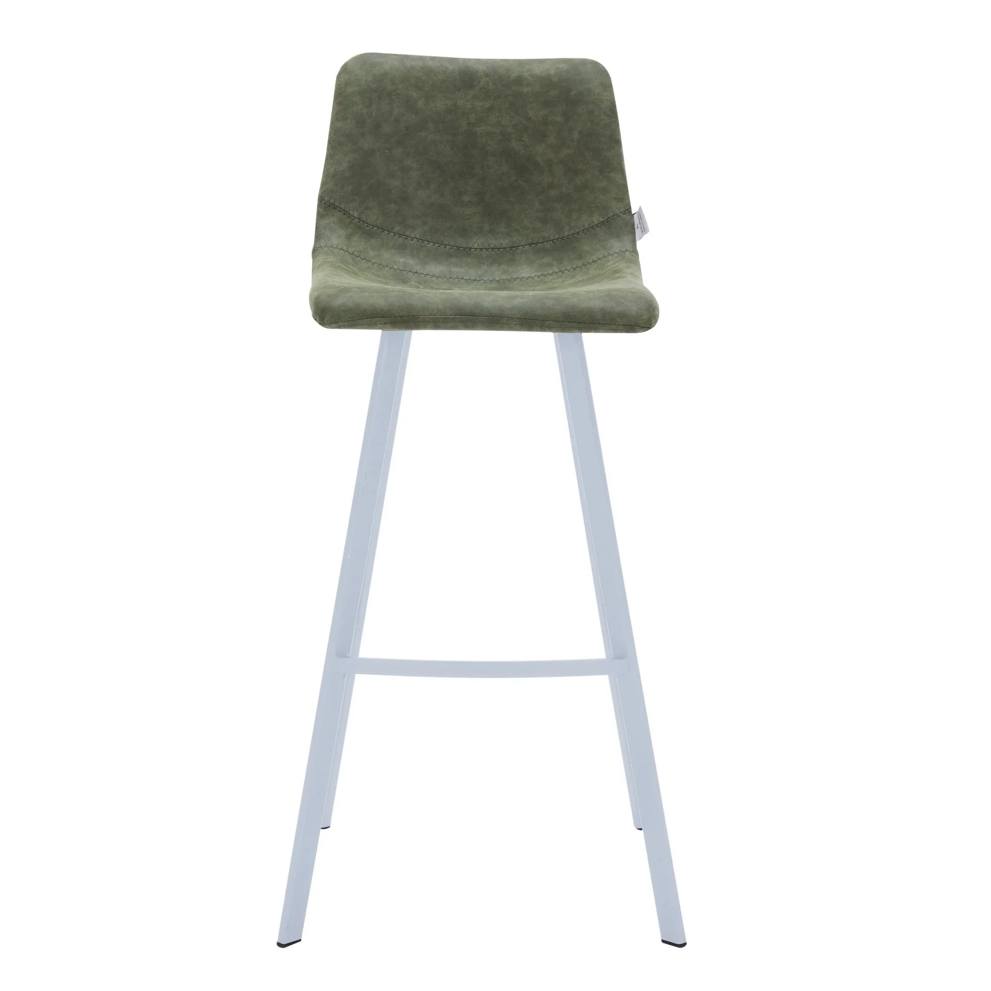 Elland 41" Leather Counter Height Barstool with Stainless Steel Legs and Footrest - Elax Furniture