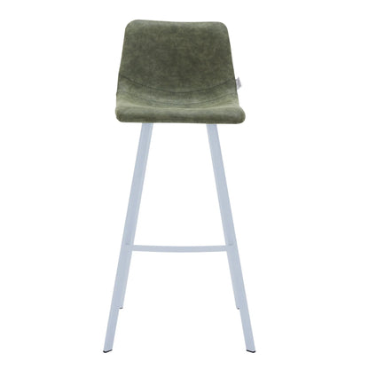 Elland 41" Leather Counter Height Barstool with Stainless Steel Legs and Footrest - Elax Furniture