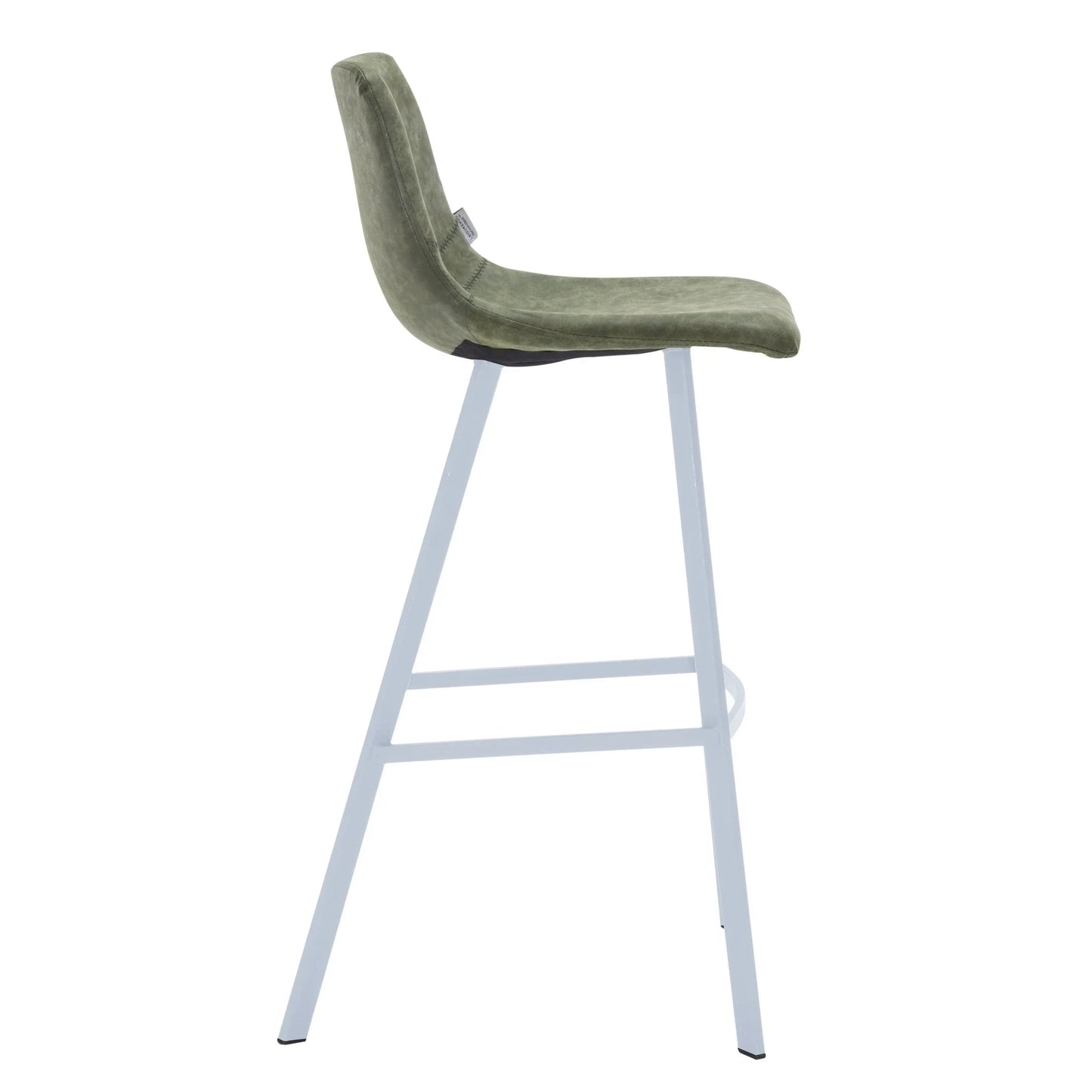Elland 41" Leather Counter Height Barstool with Stainless Steel Legs and Footrest - Elax Furniture