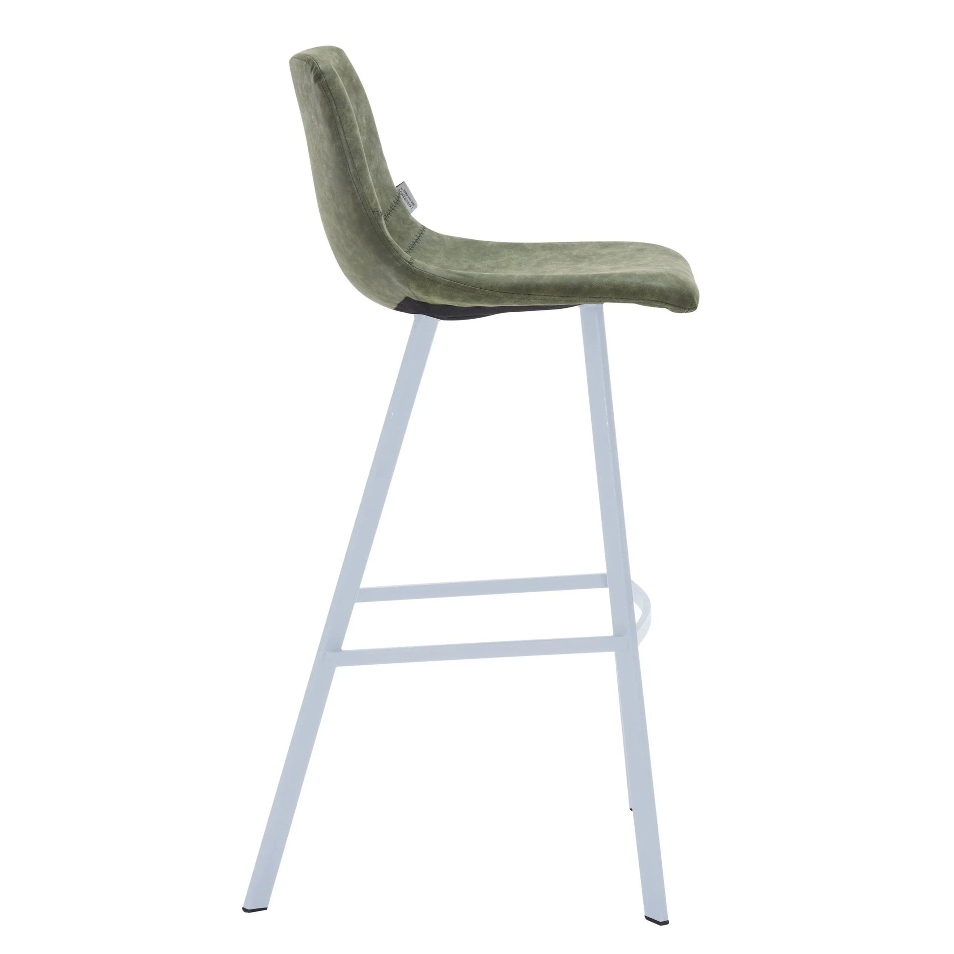 Elland 41" Leather Counter Height Barstool with Stainless Steel Legs and Footrest - Elax Furniture