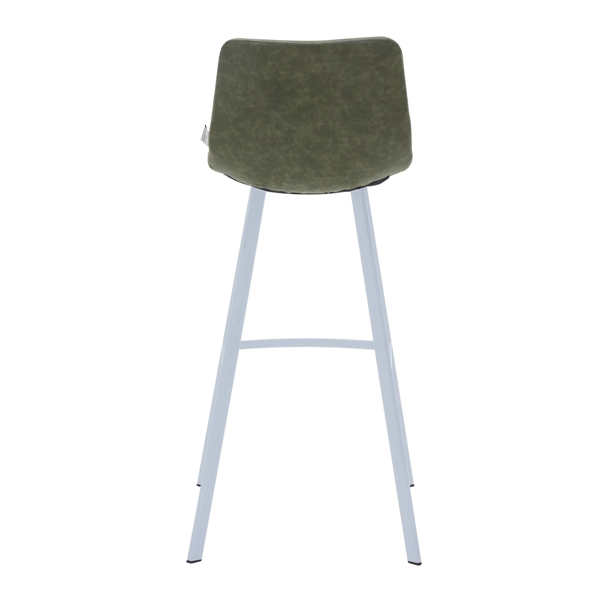 Elland 41" Leather Counter Height Barstool with Stainless Steel Legs and Footrest - Elax Furniture