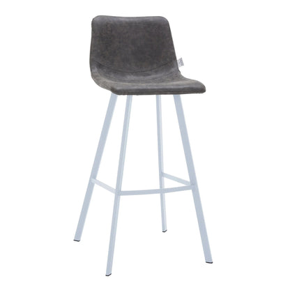 Elland 41" Leather Counter Height Barstool with Stainless Steel Legs and Footrest - Elax Furniture