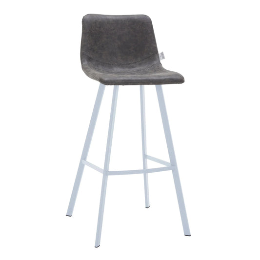 Elland 41" Leather Counter Height Barstool with Stainless Steel Legs and Footrest - Elax Furniture
