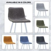 Elland 41" Leather Counter Height Barstool with Stainless Steel Legs and Footrest - Elax Furniture
