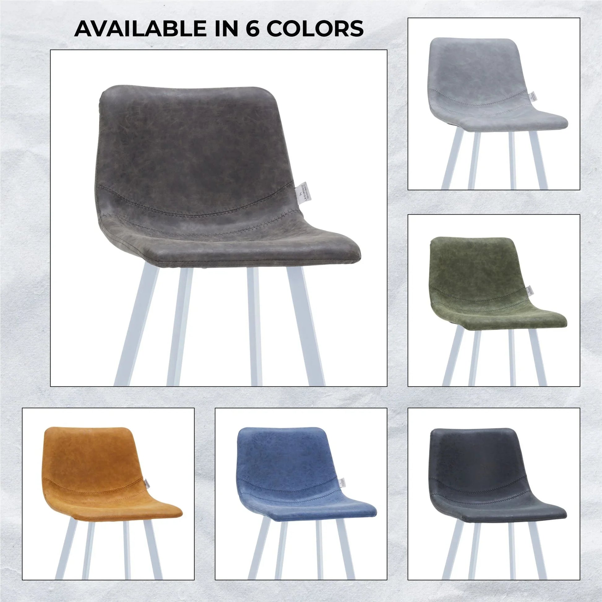 Elland 41" Leather Counter Height Barstool with Stainless Steel Legs and Footrest - Elax Furniture