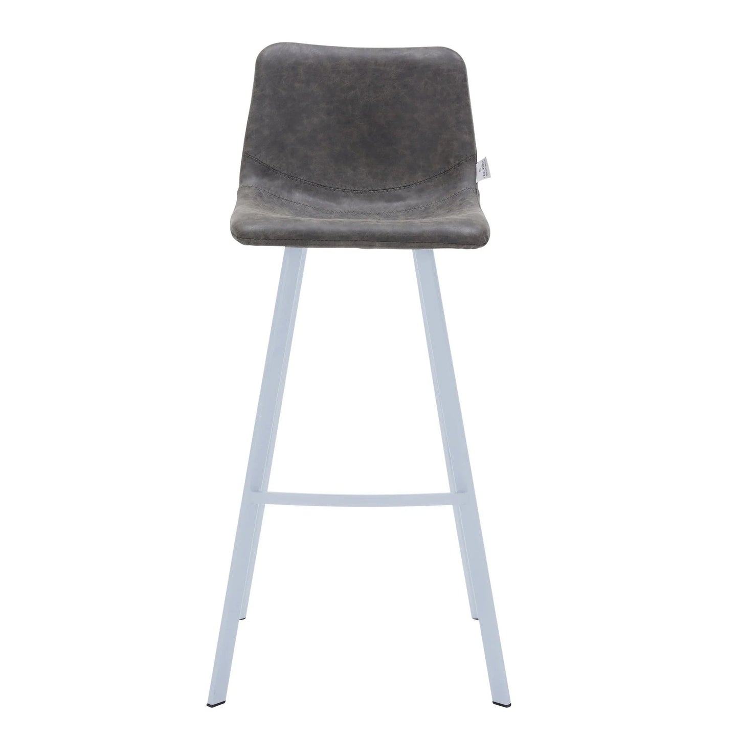 Elland 41" Leather Counter Height Barstool with Stainless Steel Legs and Footrest - Elax Furniture