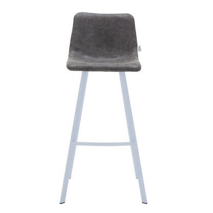 Elland 41" Leather Counter Height Barstool with Stainless Steel Legs and Footrest - Elax Furniture