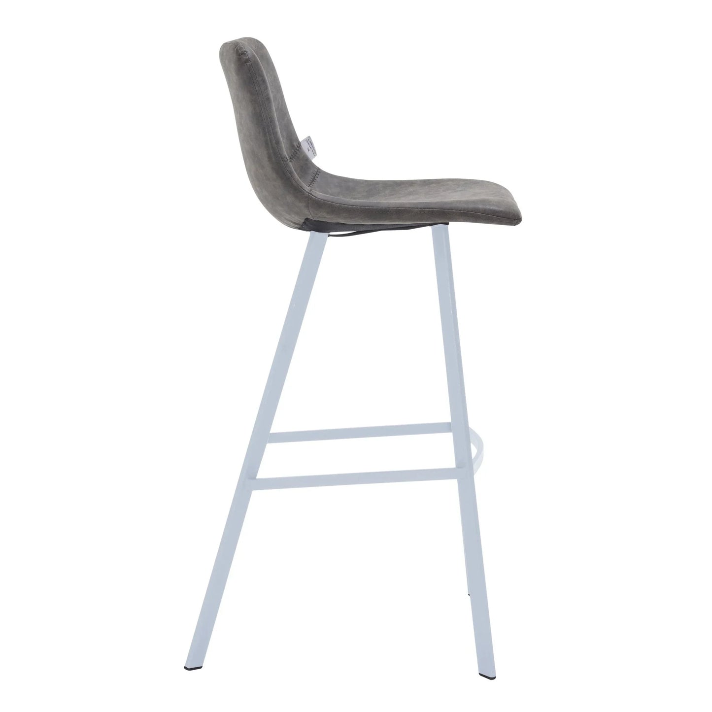 Elland 41" Leather Counter Height Barstool with Stainless Steel Legs and Footrest - Elax Furniture