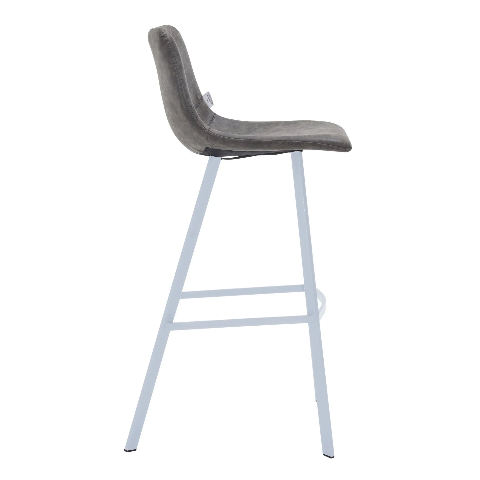 Elland 41" Leather Counter Height Barstool with Stainless Steel Legs and Footrest - Elax Furniture