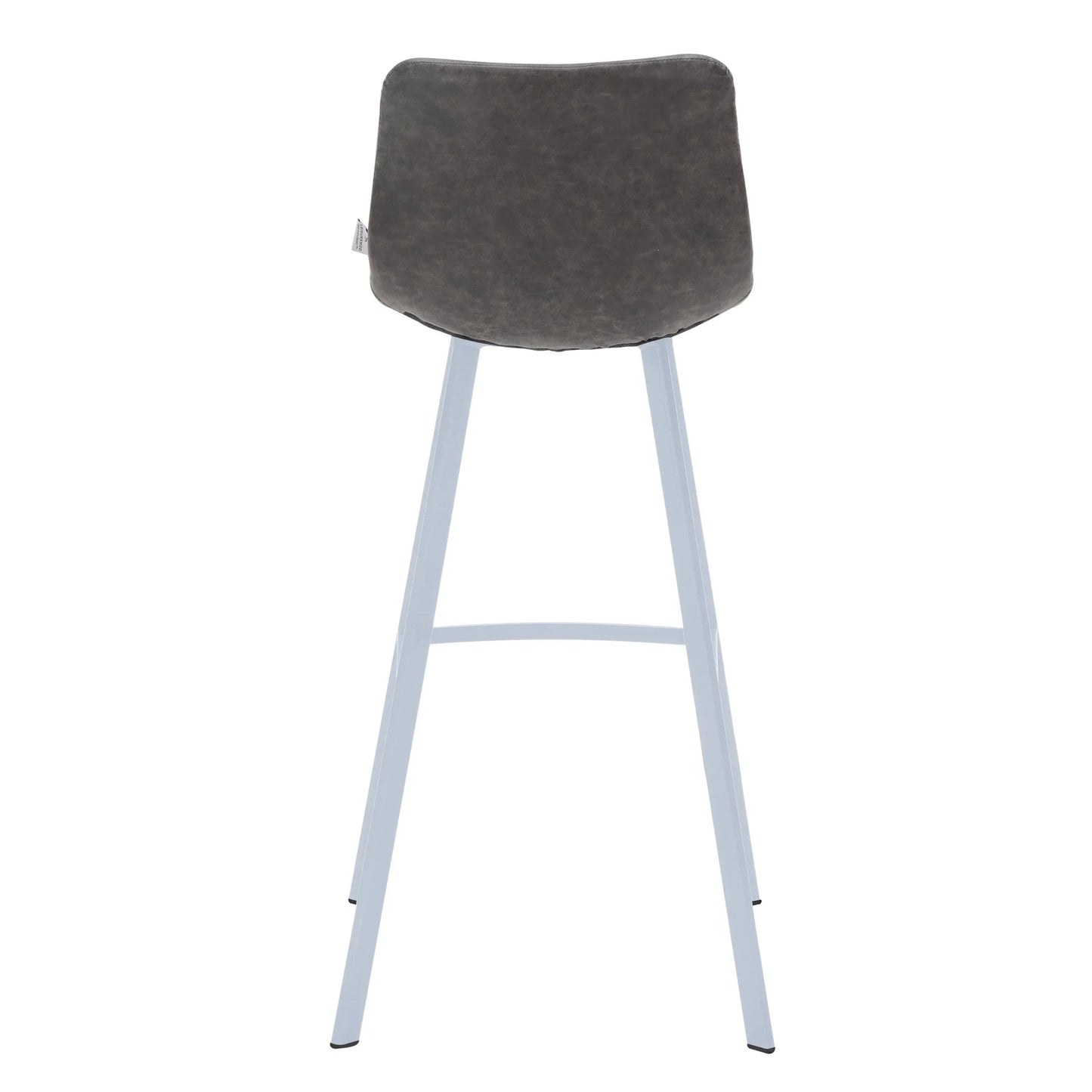Elland 41" Leather Counter Height Barstool with Stainless Steel Legs and Footrest - Elax Furniture