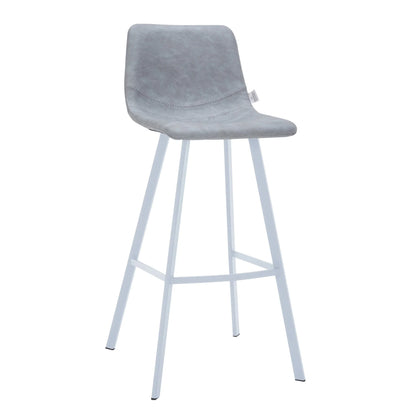 Elland 41" Leather Counter Height Barstool with Stainless Steel Legs and Footrest - Elax Furniture