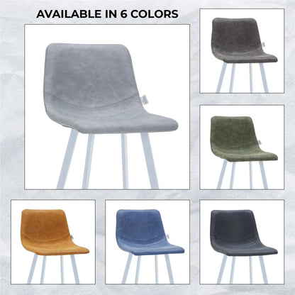 Elland 41" Leather Counter Height Barstool with Stainless Steel Legs and Footrest - Elax Furniture