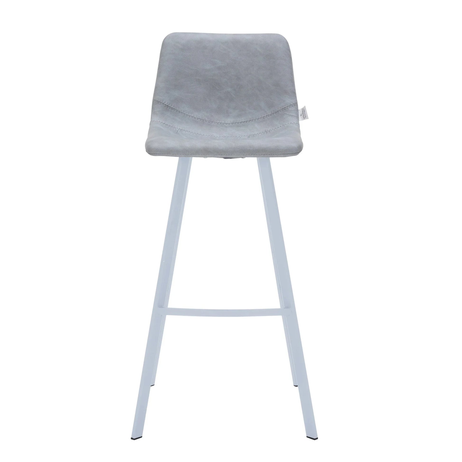 Elland 41" Leather Counter Height Barstool with Stainless Steel Legs and Footrest - Elax Furniture