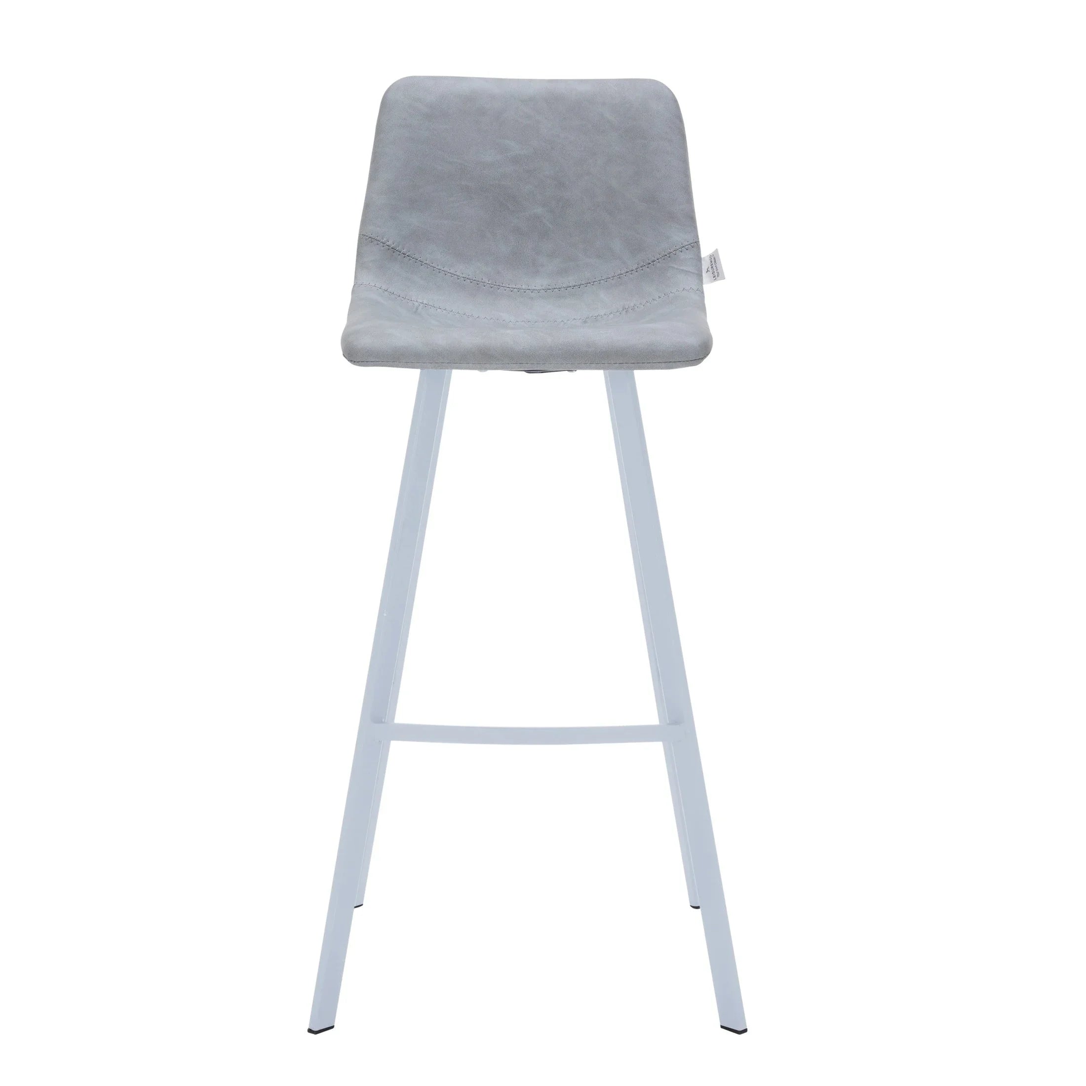 Elland 41" Leather Counter Height Barstool with Stainless Steel Legs and Footrest - Elax Furniture