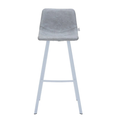Elland 41" Leather Counter Height Barstool with Stainless Steel Legs and Footrest - Elax Furniture