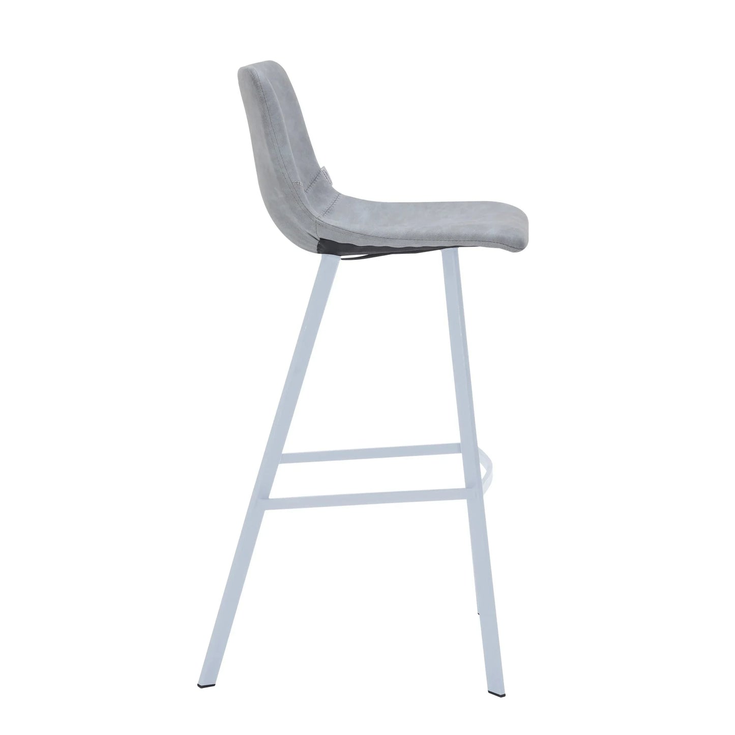 Elland 41" Leather Counter Height Barstool with Stainless Steel Legs and Footrest - Elax Furniture