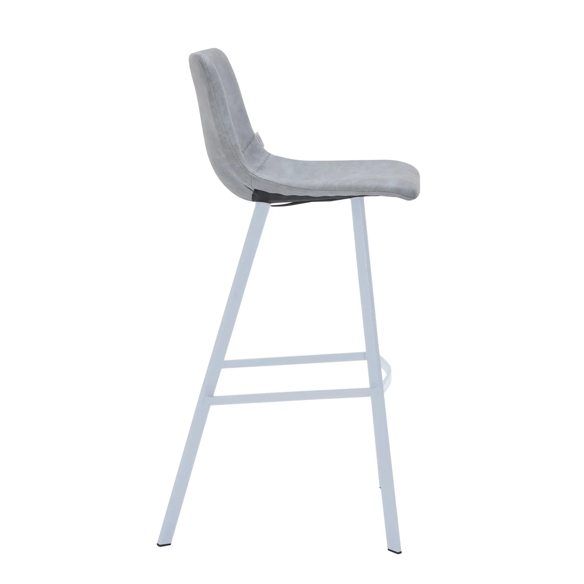 Elland 41" Leather Counter Height Barstool with Stainless Steel Legs and Footrest - Elax Furniture