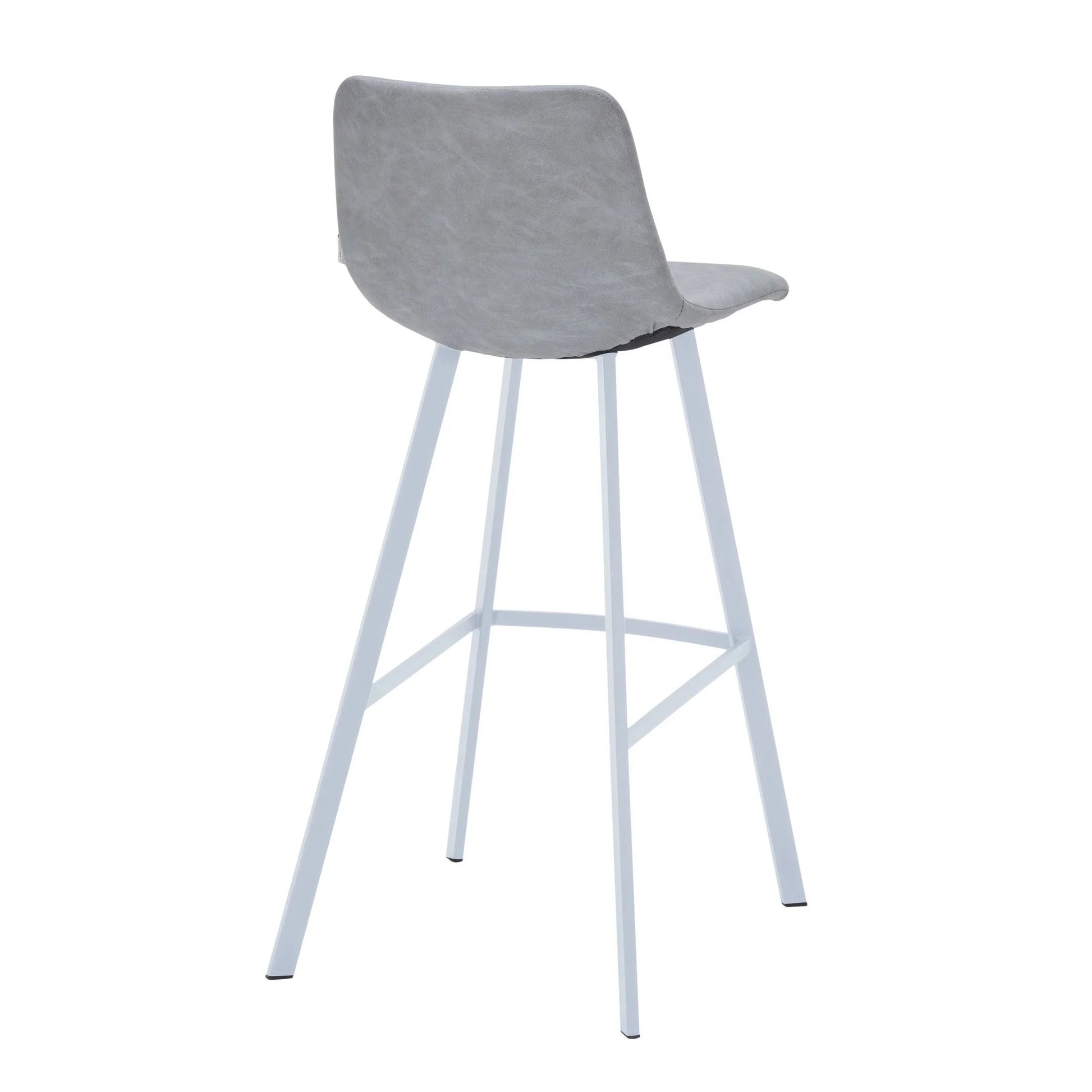 Elland 41" Leather Counter Height Barstool with Stainless Steel Legs and Footrest - Elax Furniture