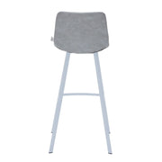 Elland 41" Leather Counter Height Barstool with Stainless Steel Legs and Footrest - Elax Furniture