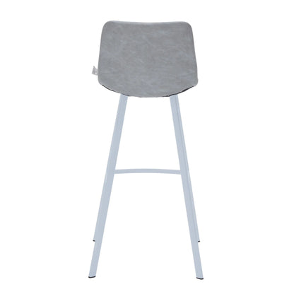 Elland 41" Leather Counter Height Barstool with Stainless Steel Legs and Footrest - Elax Furniture