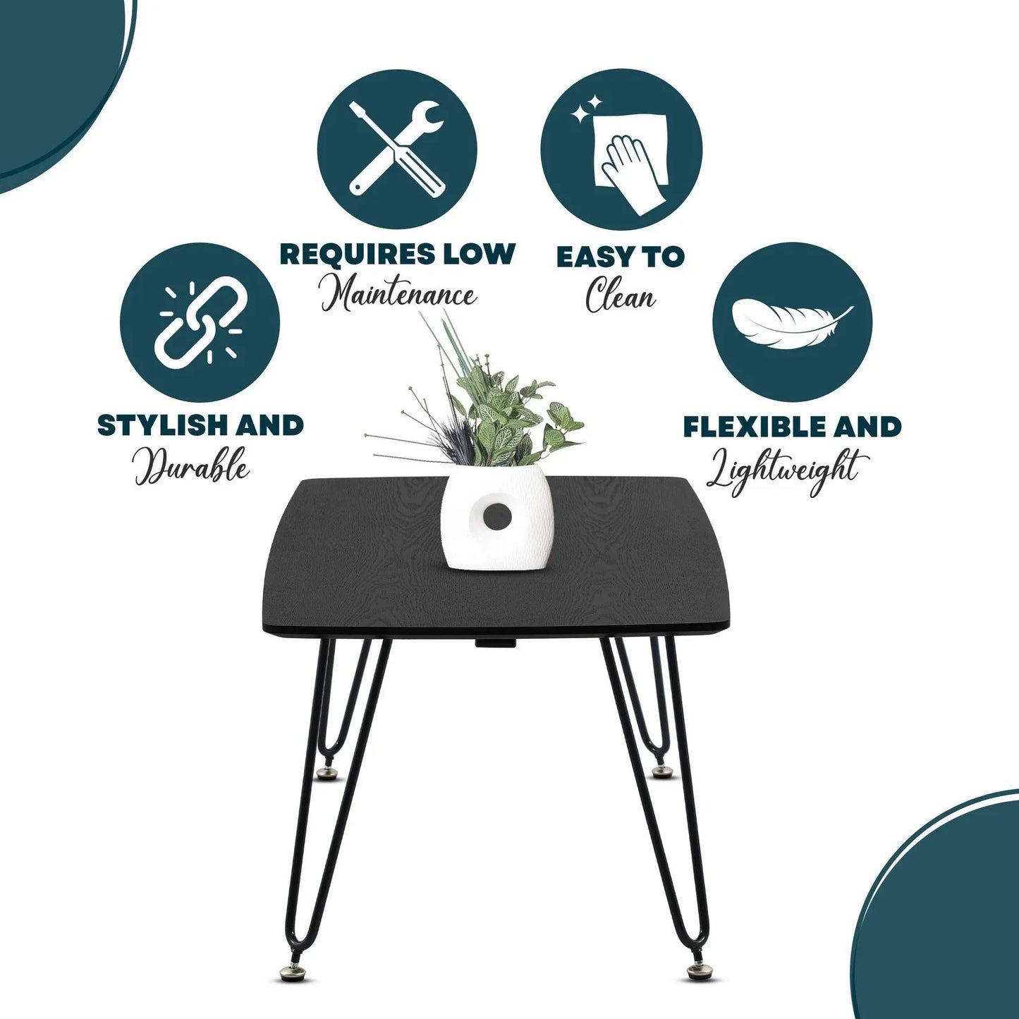 Elmwood Rectangular Coffee Table with Ash Wood Tabletop in Iron - Elax Furniture