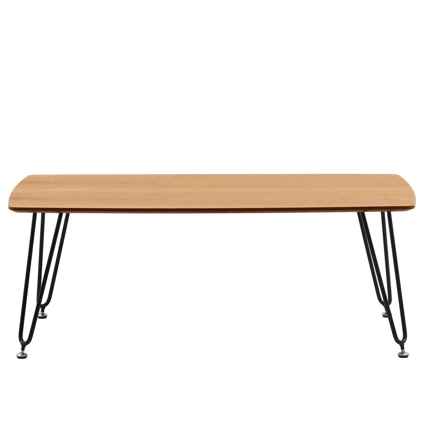 Elmwood Rectangular Coffee Table with Ash Wood Tabletop in Iron - Elax Furniture