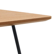 Elmwood Rectangular Coffee Table with Ash Wood Tabletop in Iron - Elax Furniture